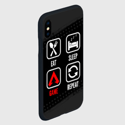 Чехол для iPhone XS Max матовый Eat, Sleep, Apex Legends, Repeat - фото 2
