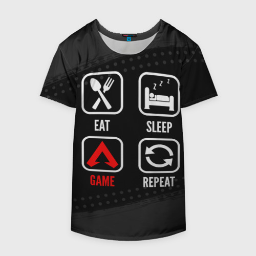 Накидка на куртку 3D Eat, Sleep, Apex Legends, Repeat, цвет 3D печать - фото 4