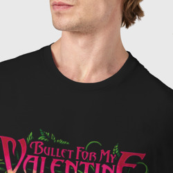 Футболка с принтом Bullet For My Valentine Постер для мужчины, вид на модели спереди №4. Цвет основы: черный