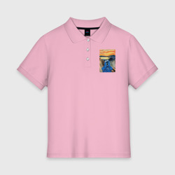 Женское поло хлопок Коржик, крик