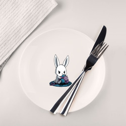 Тарелка Зайчонок обнял клубки The bunny hugged the balls