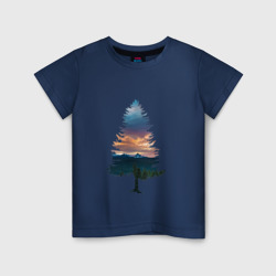 Детская футболка хлопок Лес в ёлке