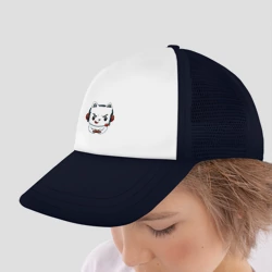 Детская кепка тракер  The cat is a cyber player