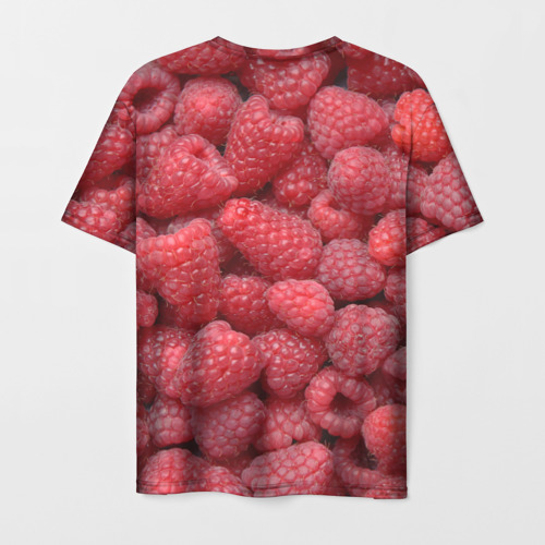 Мужская футболка 3D Малина - ягоды, цвет 3D печать - фото 2