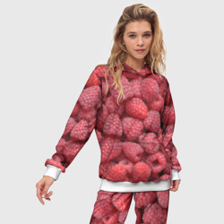 Женский костюм с толстовкой 3D Малина - ягоды - фото 2