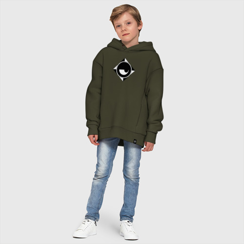 Детское худи Oversize хлопок Spy x Family Logo, цвет хаки - фото 11