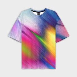 Мужская футболка oversize 3D Абстрактный разноцветный текстурированный фон