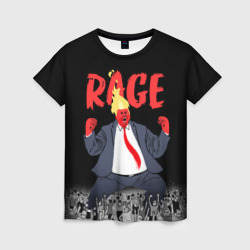 Женская футболка 3D Дональд Трамп - Ярость