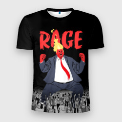 Мужская футболка 3D Slim Дональд Трамп - Ярость
