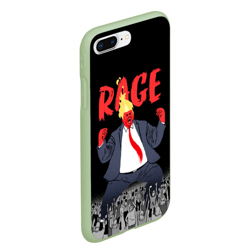 Чехол для iPhone 7Plus/8 Plus матовый Дональд Трамп - Ярость, цвет салатовый - фото 3
