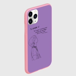 Чехол для iPhone 11 Pro Max матовый I purple u - Taehyung BTS - фото 2