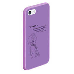 Чехол для iPhone 5/5S матовый I purple u - Taehyung BTS - фото 2