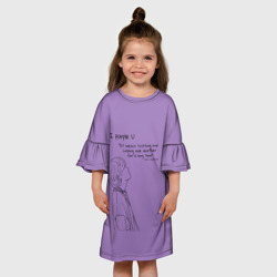 Детское платье 3D I purple u - Taehyung BTS - фото 2