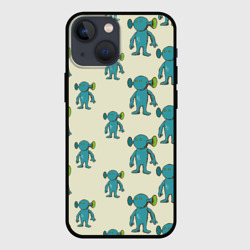 Чехол для iPhone 13 mini Милые зеленые человечки