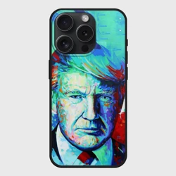 Чехол силиконовый для Apple iPhone 15 Pro Мax матовый Дональд Трамп арт