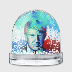 Игрушка Снежный шар Дональд Трамп арт