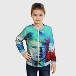 Детский бомбер 3D Дональд Трамп арт - фото 2