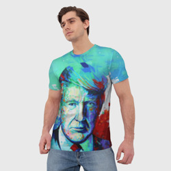 Мужская футболка 3D Дональд Трамп арт - фото 2
