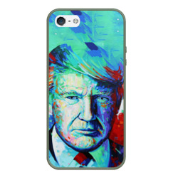 Чехол для iPhone 5/5S матовый Дональд Трамп арт