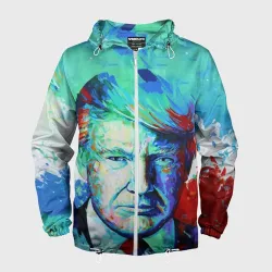 Мужская ветровка 3D Дональд Трамп арт