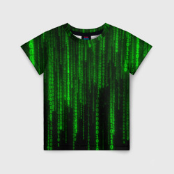 Детская футболка 3D Двоичный код Матрица