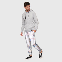 Мужские брюки 3D Разноцветные Падающие Перья - фото 2