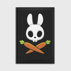 Череп кролика с двумя морковками  – Ежедневник с принтом купить