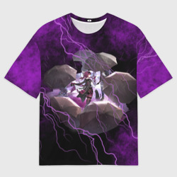 Женская футболка oversize 3D Кафка Honkai star rail