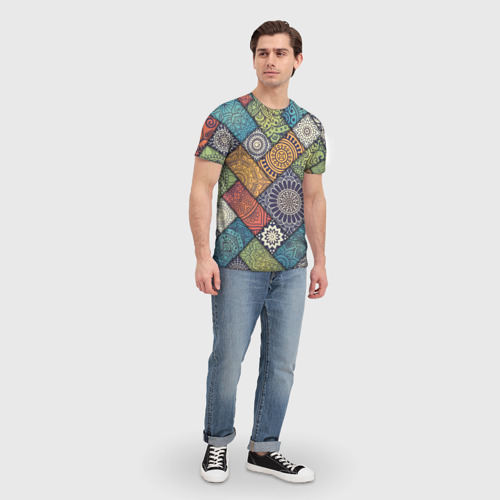 Мужская футболка 3D Мандала орнамент, цвет 3D печать - фото 5