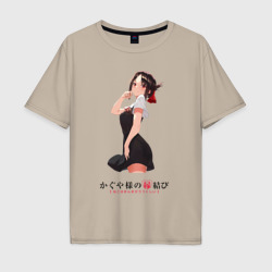 Мужская футболка хлопок Oversize Госпожа   Кагуя Синомия  