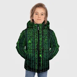 Зимняя куртка для мальчиков 3D Бинарная матрица - фото 2
