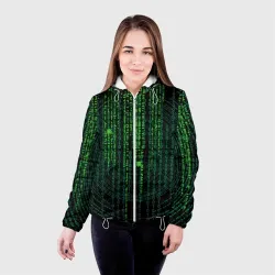 Женская куртка 3D Бинарная матрица - фото 2