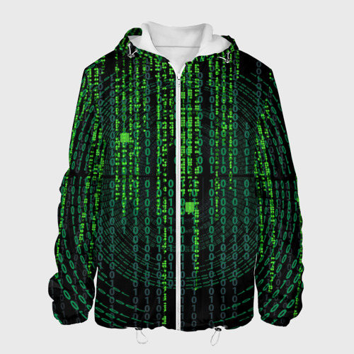 Мужская куртка 3D Бинарная матрица, цвет 3D печать