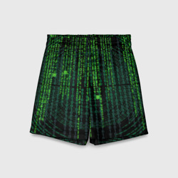 Детские спортивные шорты 3D Бинарная матрица