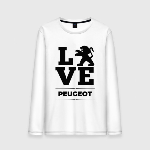 Мужской лонгслив хлопок Peugeot Love Classic, цвет белый