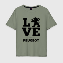 Мужская футболка хлопок Oversize Peugeot Love Classic