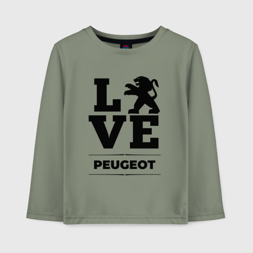 Детский лонгслив хлопок Peugeot Love Classic, цвет авокадо