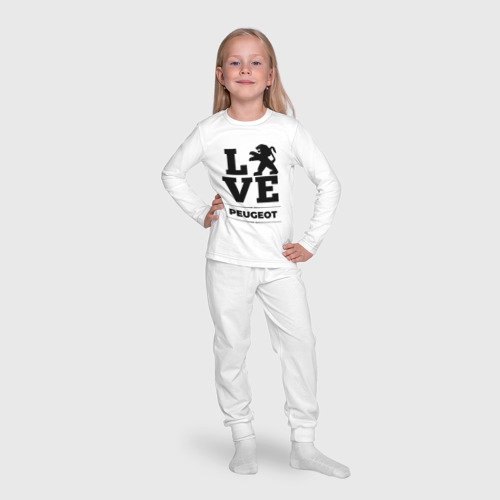 Детская пижама с лонгсливом хлопок Peugeot Love Classic, цвет белый - фото 7