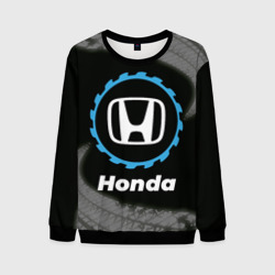 Мужской свитшот 3D Honda в стиле Top Gear со следами шин на фоне