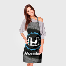 Фартук 3D Honda в стиле Top Gear со следами шин на фоне - фото 2