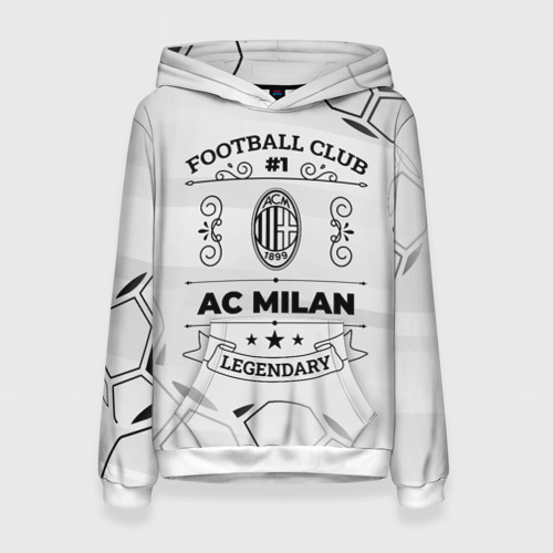 Женская толстовка 3D AC Milan Football Club Number 1 Legendary, цвет 3D печать