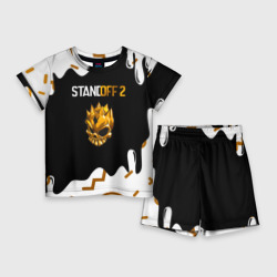 Детский костюм с шортами 3D Standoff 2 | стандофф 2 | GOLD SKULL STICKER