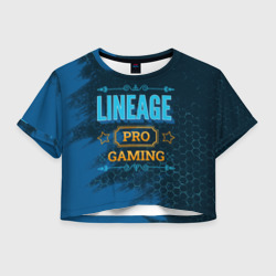 Женская футболка Crop-top 3D Игра Lineage: pro Gaming