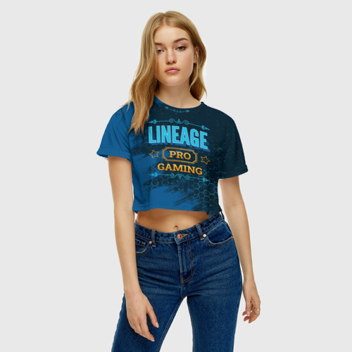 Женская футболка Crop-top 3D Игра Lineage: pro Gaming, цвет 3D печать - фото 3