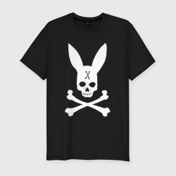 Мужская футболка хлопок Slim Прикольный череп зайца Хайп Cool Rabbit Skull Hype