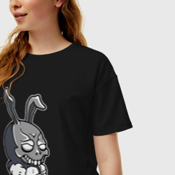 Женская футболка хлопок Oversize Cool hare  - hype - фото 2