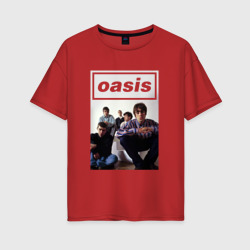 Женская футболка хлопок Oversize Рок-группа Oasis