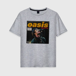 Женская футболка хлопок Oversize Альбом Knebworth 1996 группы Oasis