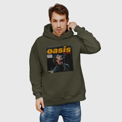 Мужское худи Oversize хлопок Альбом Knebworth 1996 группы Oasis - фото 2