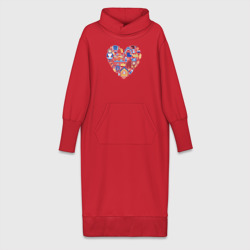 Платье удлиненное хлопок Сердце Россия